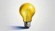 © Rahmat  - Yellow light bulb isolated white background