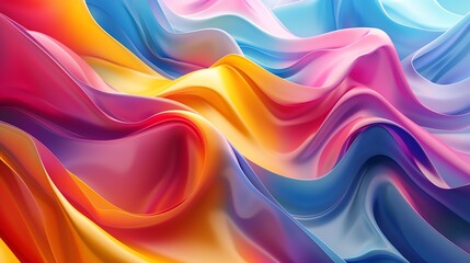 Wall Mural - abstract colorful background with flowing, wavy textures.