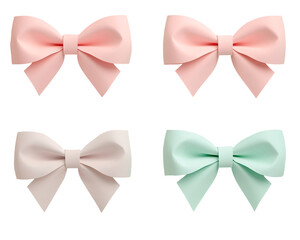 a group of bows on a white background