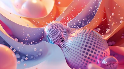 Wall Mural - abstract colorful background with flowing, wavy textures.