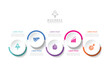 © Rasarin - Vector infographic business presentation template with circular interconnection with 5 options.
