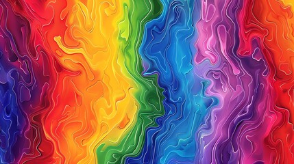 Wall Mural - an abstract colorful background with flowing, wavy textures.