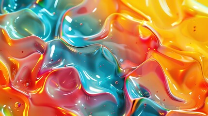 Wall Mural - abstract colorful background with flowing, wavy textures.