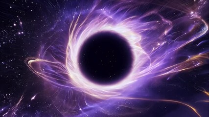 Wall Mural - A supernova explosion as a star collapses inward, with particles and light sucked into a growing black hole
