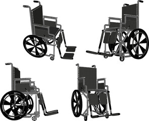 Wall Mural - vector illustration of wheelchair design for disabled people