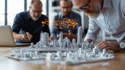 Poster - Collaborative meeting with professionals analyzing city model