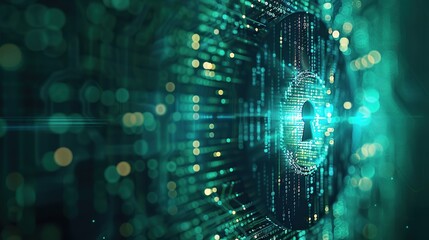 Digital Security: Abstract Keyhole in Binary Code