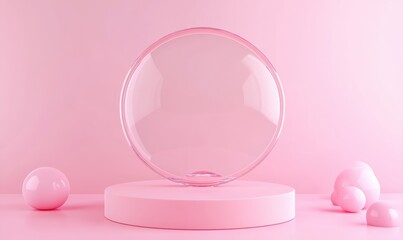 Canvas Print - Pink Glass Dome.