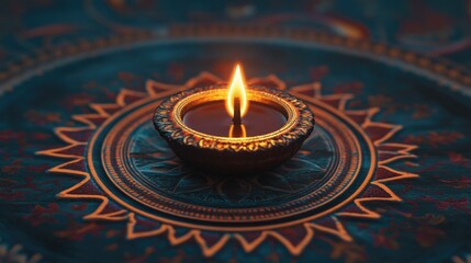 Wall Mural - Candle on a table