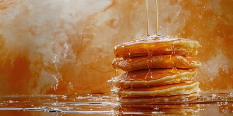 Wall Mural - Pancakes with Syrup