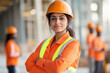 © Neha - indian female engineer standing confidently