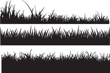 silhouette, Grassy Field Silhouette, vector