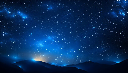 Wall Mural - blue night starry sky space background for screensaver
