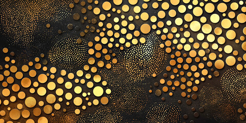 Wall Mural - Abstract gold background with dots