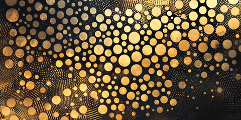 Wall Mural - Abstract gold background with dots