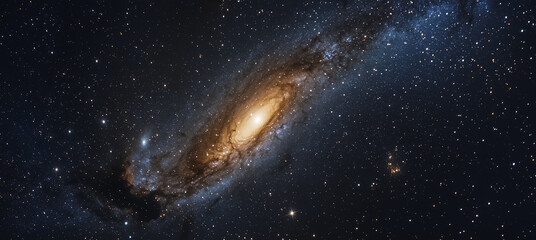 Wall Mural - Stars of a planet and galaxy in a free space background