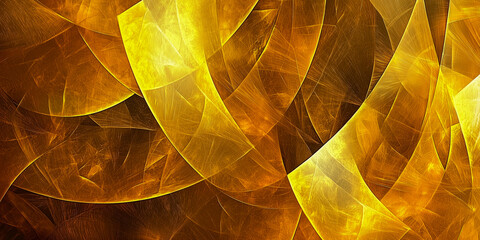 Wall Mural - Golden abstract background. Futuristic technology style
