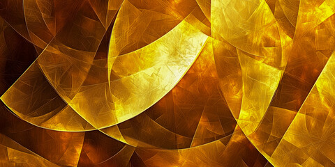 Wall Mural - Golden abstract background. Futuristic technology style