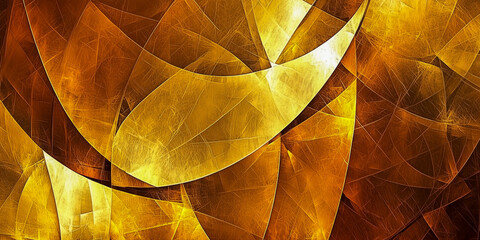 Wall Mural - Golden abstract background. Futuristic technology style