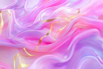 Wall Mural - A soft, swirling pastel gradient resembling liquid marble, with delicate hints of gold shimmer