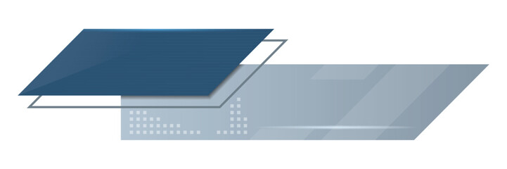 Wall Mural - Futuristic design lower third banner. Blue geometric lower third banner template design. Video headline title. Vector illustration