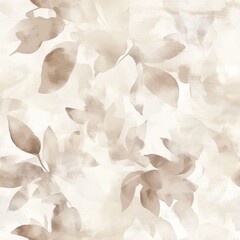 Sticker - Delicate Beige Floral Watercolor Pattern