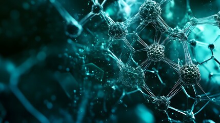 Wall Mural - abstract representation of molecular network structure