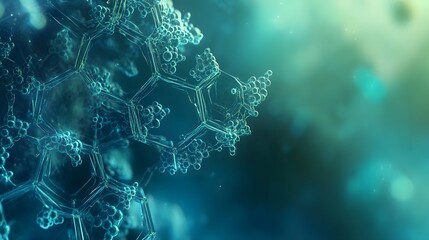 Wall Mural - abstract cellular structure microscopic view