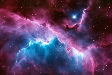 Wall Mural - 3d render of cosmic gas in deep space
