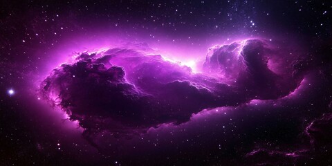 Purple art featuring glowing stars in a stellar backdrop.