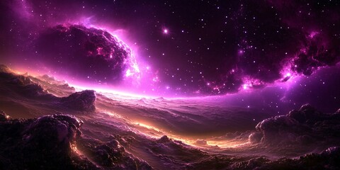 enigmatic cosmic art featuring glowing stars in a stellar backdrop.