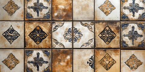 Aufkleber - Stunning texture showcasing the intricate design of the tiles, highlighting the beautiful texture that tiles can offer in various settings and environments, emphasizing their captivating appeal.