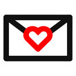 © FIROJ - love letter line icon vector illustration isolated