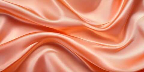 Poster - Elegant silk crepe background texture pattern in a beautiful peach shade. This stunning silk creates a luxurious feel, showcasing the softness and richness synonymous with high quality silk.