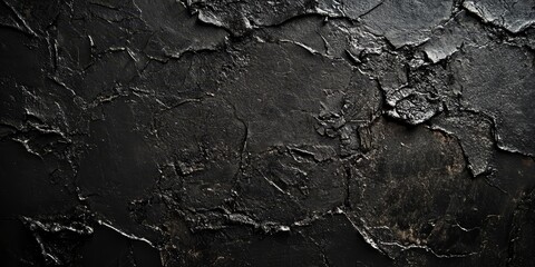 Poster - Abstract grunge background featuring a textured black background, creating a visually striking dirty background for artistic or design projects. Ideal for showcasing unique grunge themes.