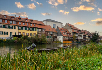 Wall Mural - view of the old little venice with the regnitz river in bamberg bavaria germany