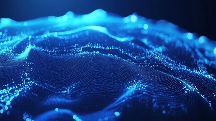 This abstract image features a network of glowing hexagons with illuminated connections, suggesting digital connectivity or a futuristic interface
