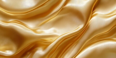 Leinwandbilder - Luxurious gold fabric showcases a stunning silk texture, creating an elegant golden abstract background that enhances the appeal of any design project featuring gold fabric.