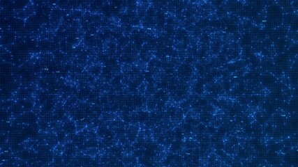 Wall Mural - Futuristic Plexus Network Animation. Abstract Blue AI Geometry for Technology and Finance.