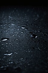 Canvas Print - rain on black isolated background