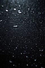 Canvas Print - rain on black isolated background