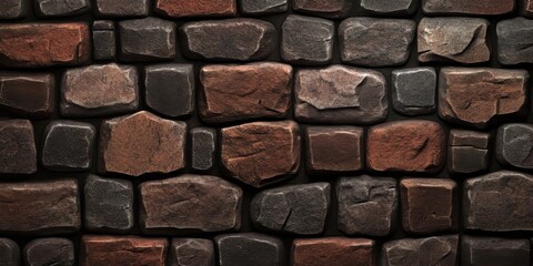Poster - Brick stone texture is ideal for creating unique wallpaper and background designs. This brick stone texture adds depth and character, making it perfect for various creative projects.