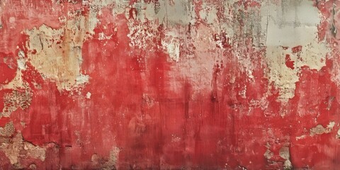 Aufkleber - Grunge red wall background featuring unique texture that enhances aesthetic appeal. This grunge red wall background is perfect for artistic projects and creative designs.
