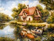 © lcrms - Lakeside Cottage with Rowboat