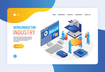 Wall Mural - semiconductor industry concept illustration