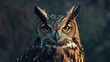 © Suphawan - A vibrant shot of a Eurasian eagle owl staring directly into the camera with an intense, captivating gaze.
