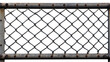 © Stefan - Isolated metal fence with steel grid pattern – modern security barrier and industrial design