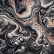 © Инна Соловьёва - Abstract dark background  with pink, gray and white wavy pattern.