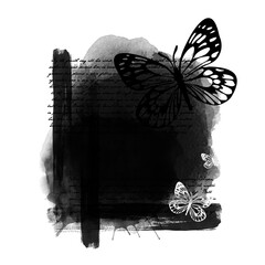 Wall Mural - Artistic summer mask. Basis element for design on white background