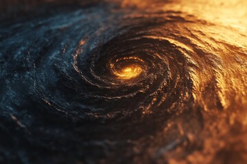 Aufkleber - A captivating image showcases a whirlpool with a fiery, glowing core representing intense energy and motion, blending elements of fire and water in artful form.
